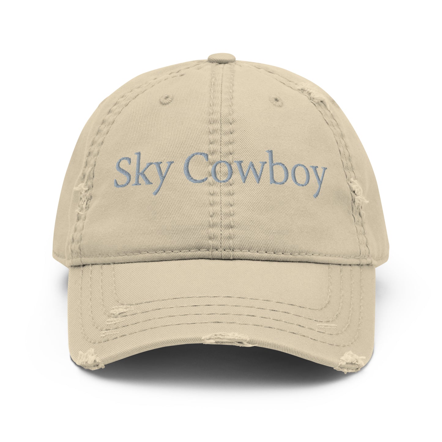 Sky Cowboy Distressed Dad Hat