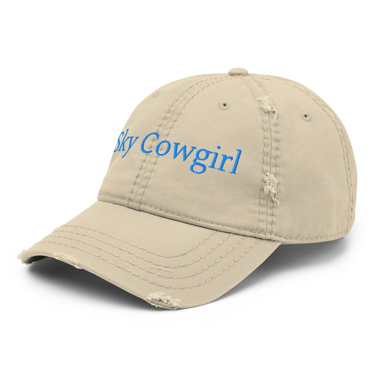 Sky Cowgirl Distressed Dad Hat