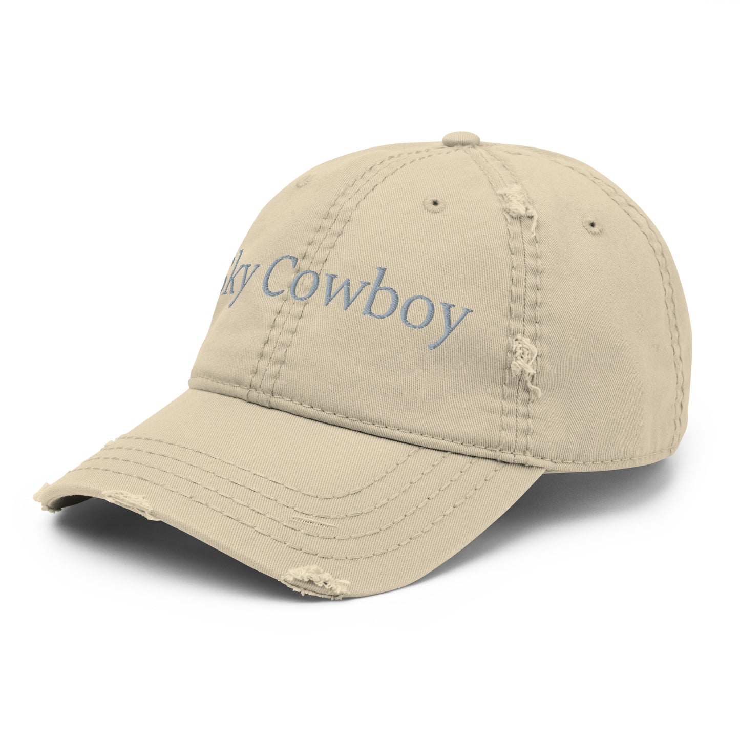 Sky Cowboy Distressed Dad Hat