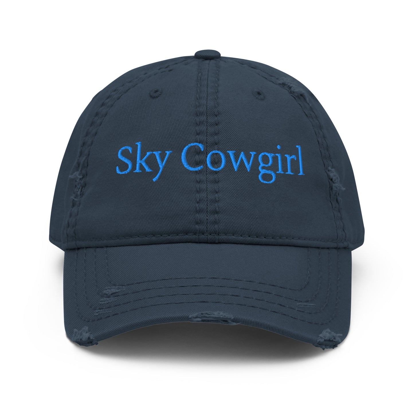 Sky Cowgirl Distressed Dad Hat