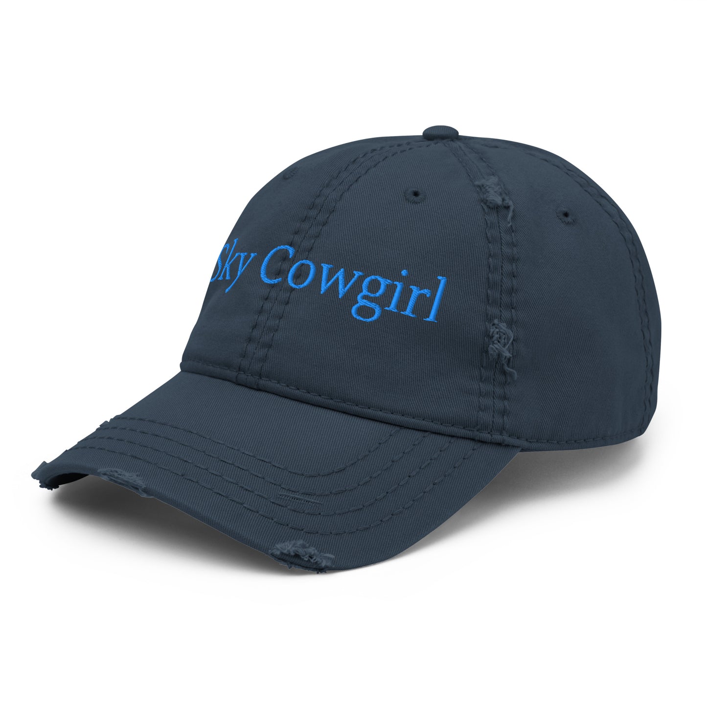 Sky Cowgirl Distressed Dad Hat
