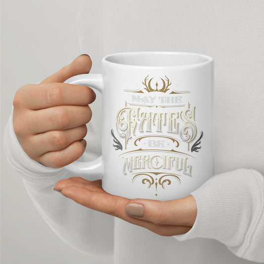 MAY THE FATES BE MERCIFUL 20OZ WHITE MUG